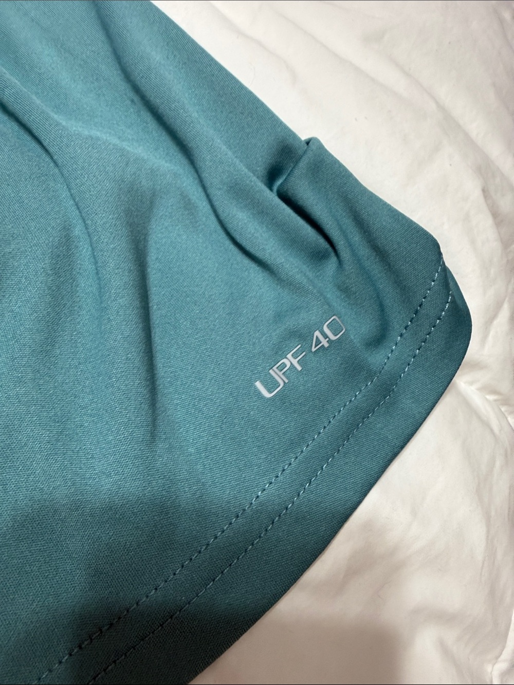 Nike Men’s Short Sleeve Swim Tee - Teal with Green and Yellow Logo - Picture 4 of 10